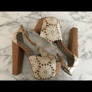 Jessica Simpson Dany Platforms *stained*
